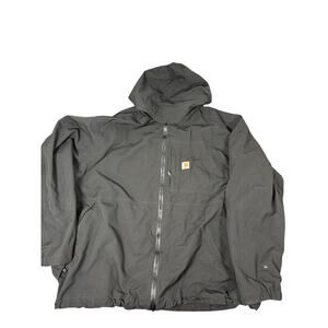 Carhartt Storm Defender Waterproof Jacket Black Hooded Work Coat 2XL Regular